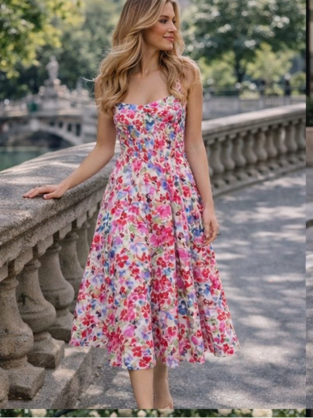 Bardot Pink Multi Floral Maxi Dress